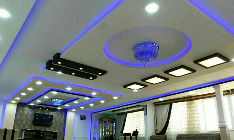 جدیدترین مدل های کناف سقف پذیرایی ساده، شیک و مستطیلی - آباد برج